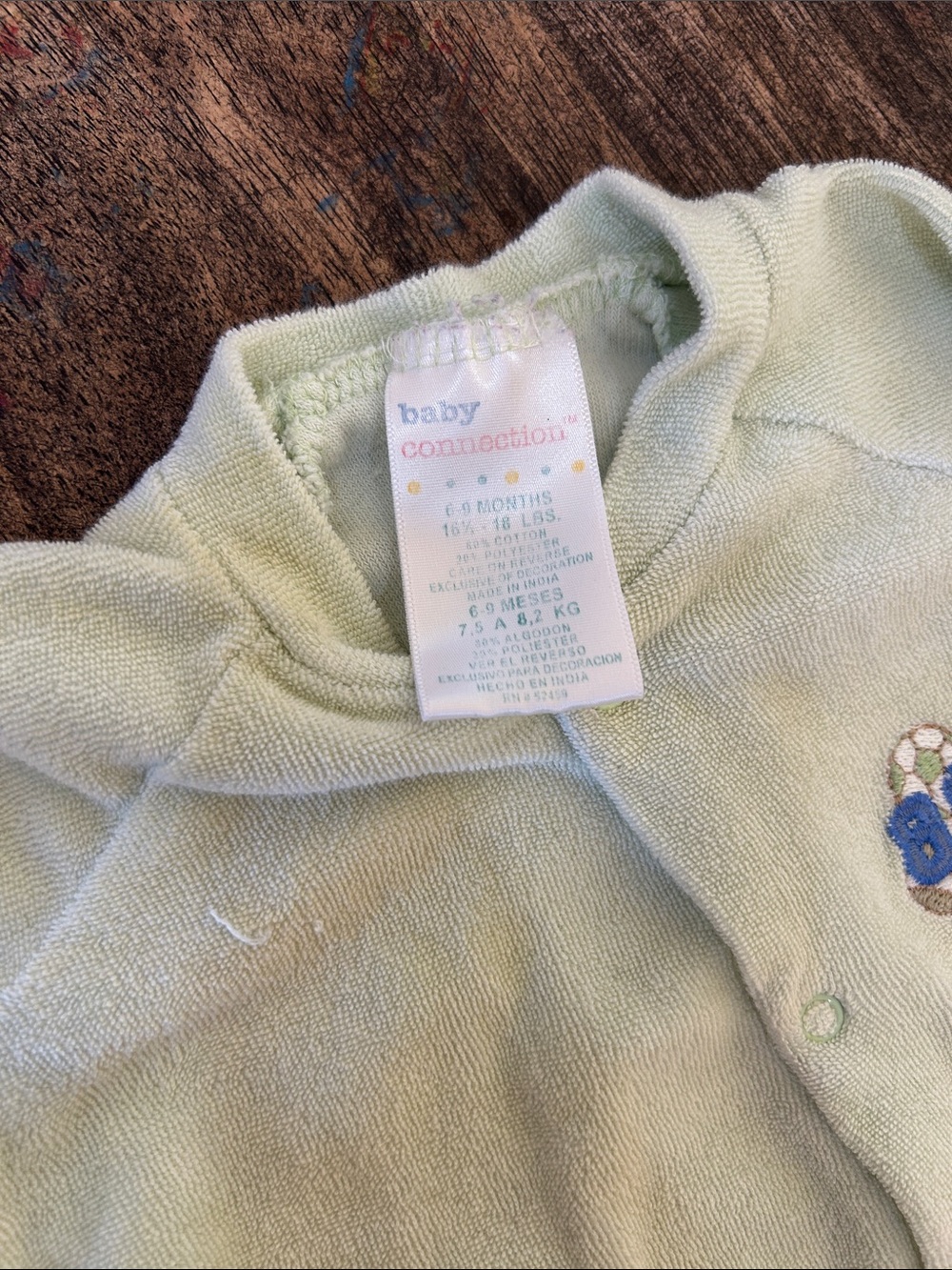 Baby Green Footed One-Piece Pajama Romper
